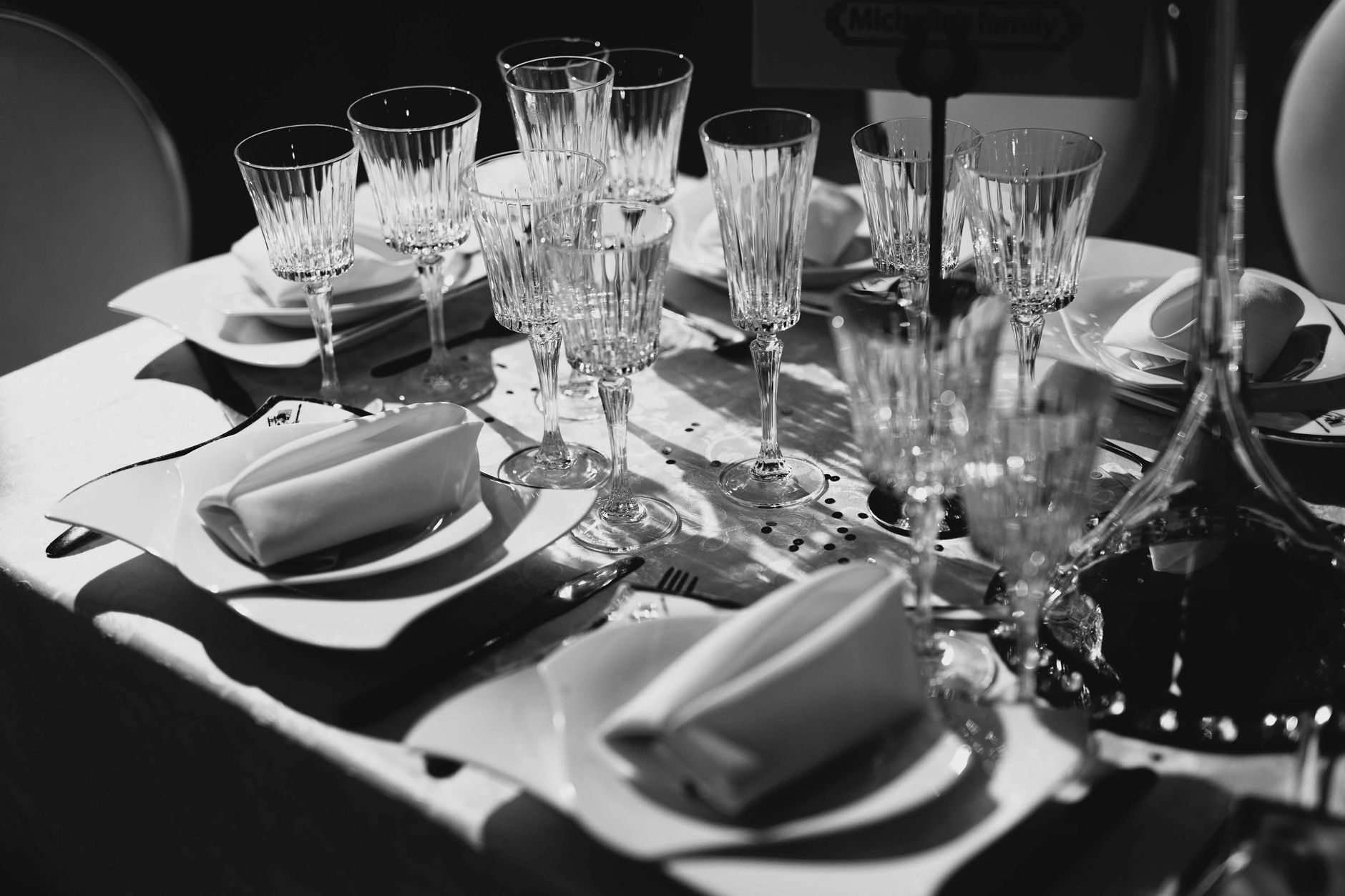 Mesa de banquete vestida
